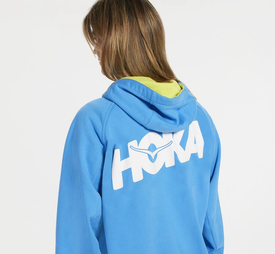 Hoka One One Womens Hoodie - Bondi - Blue - DZXN69804